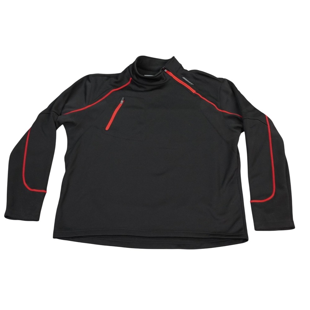 Joe Rocket‎ 2XL Pullover Jacket Black Red Accent Motorcycle Riding Soft Shell